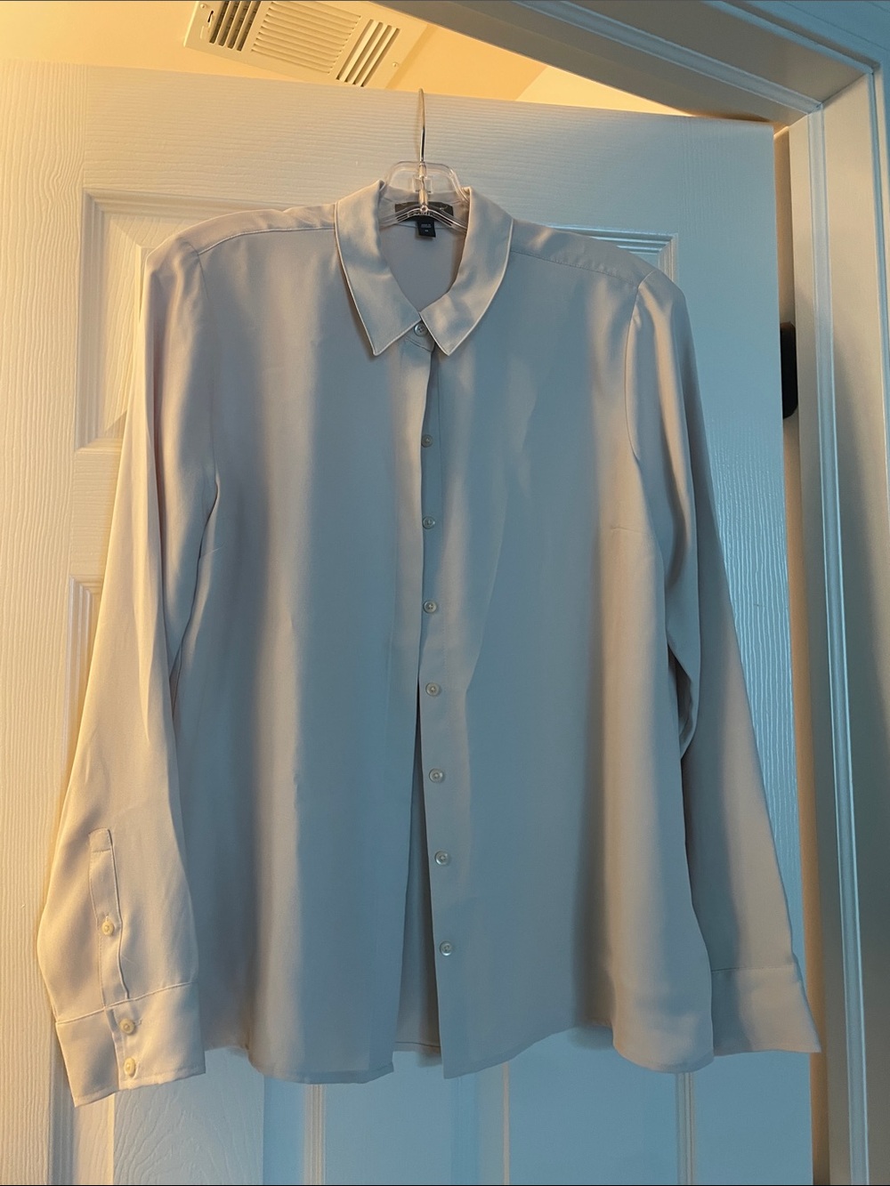 Express Women's Beige Button-Front Blouse